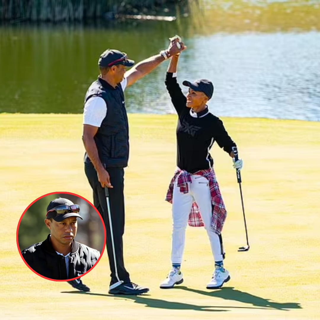 Cover Image for Footage emerges of Tiger Woods the day BEFORE his 87mph horror car crash in February as the downbeat golf legend admits ‘I feel like I’m never out of the fight’ in candid chat with Jada Pinkett Smith as part of new TV series