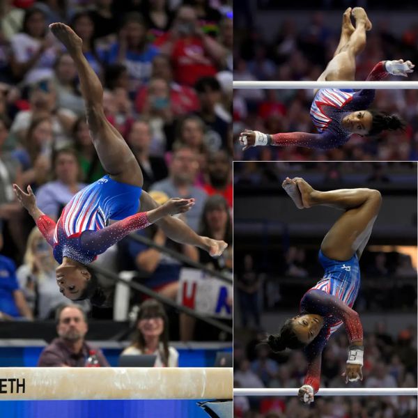 Cover Image for 14 Mind-Blowing Photos That Capture Simone Biles’s Winning Performance At The Olympic Gymnastic Trials