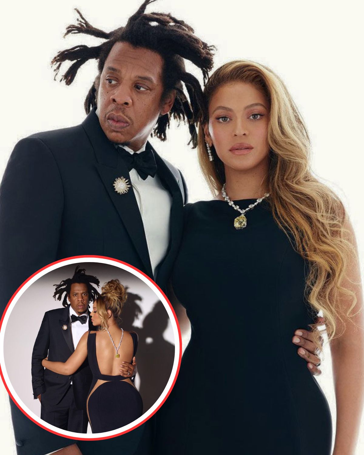 Cover Image for Beyoncé wears $30M yellow stone necklace for Tiffany campaign with Jay-Z AGAIN – despite saying she was ‘angry and disappointed’ to find out it was a BLOOD diamond