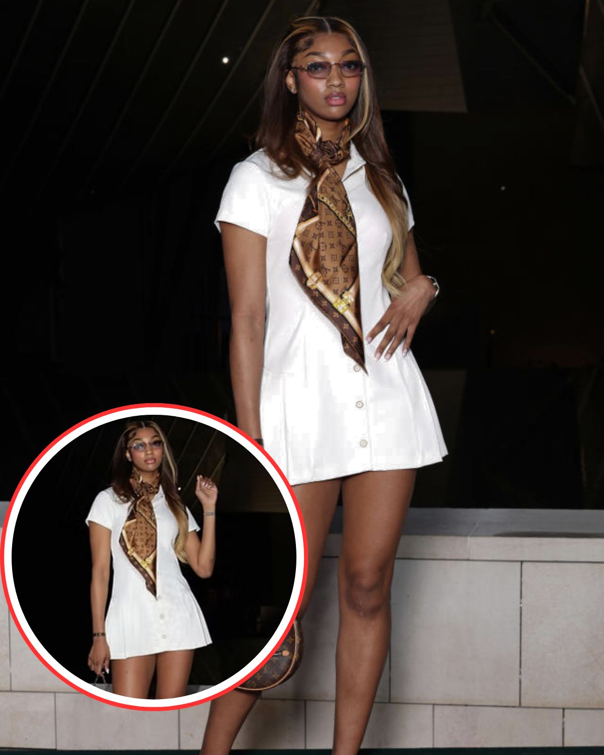 Cover Image for Angel Reese turns heads with stunning Louis Vuitton Olympics pre-party look (PHOTOS)