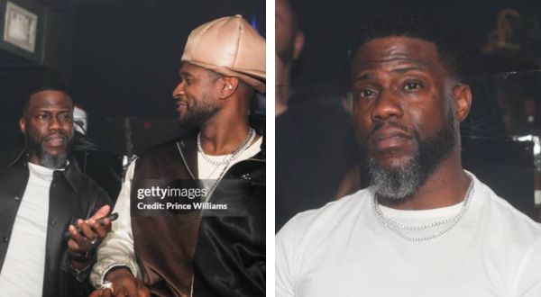 Cover Image for Kevin Hart on Viral Moment Looking Bored Next to Latto and Usher: ‘My Fear Is Just Looking Like the Old Guy in the Club’.