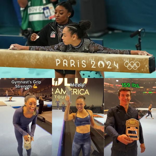 Cover Image for Simone Biles, Hezly Rivera hilariously show off grip strength