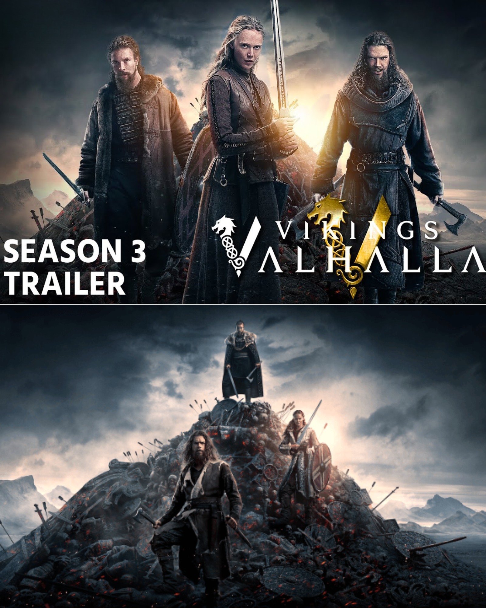 Cover Image for VIKINGS: Valhalla Season 3 Teaser (2024) With Frida Gustavsson & Sam Corlett