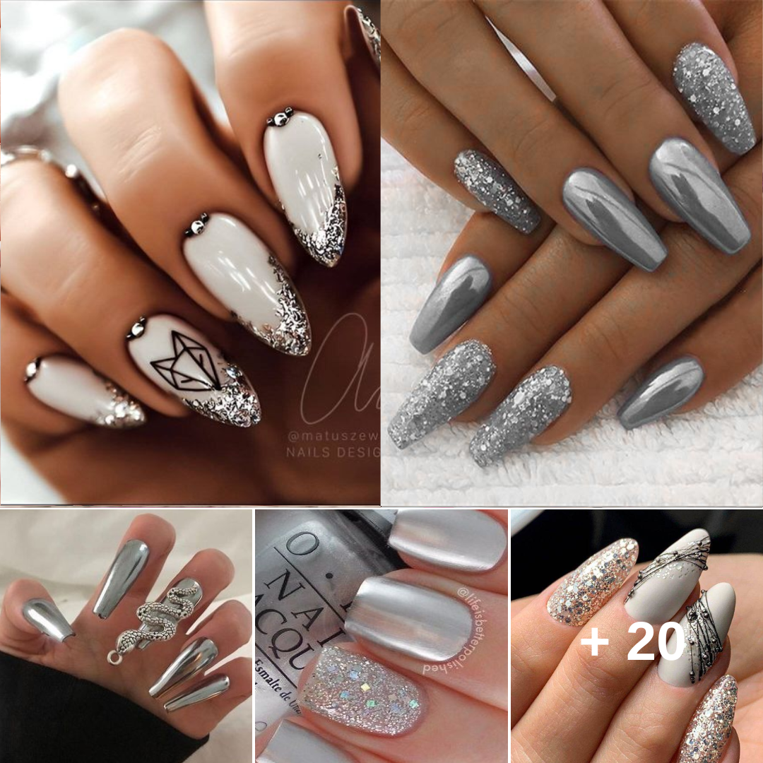 Cover Image for 30 Chic Silver Nail Ideas To Vamp Up Your Feminity Power