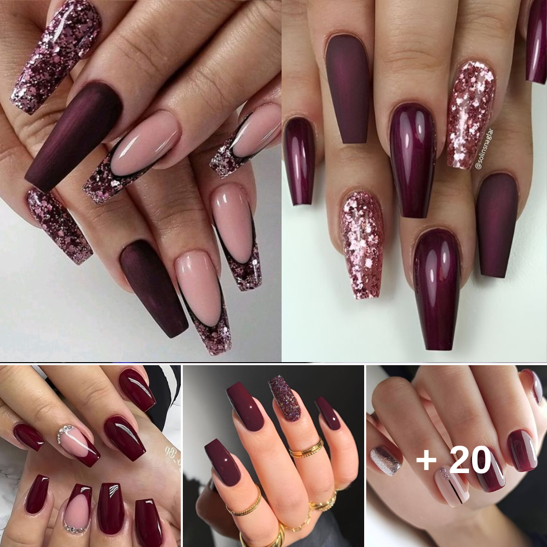 Cover Image for 30 Red Wine Nail Ideas To Celebrate Autumn