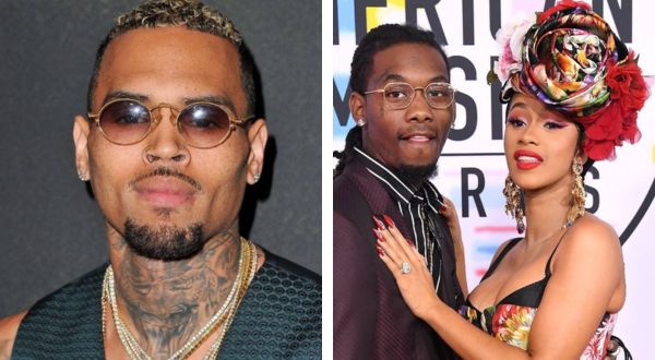 Cover Image for Chris Brown Tells Offset on IG He’s Going to Send Cardi B Flowers So She Knows How a Man is Supposed to Respect Her; Continues to Challenge Offset to a Fight.