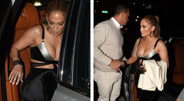 Cover Image for “J-LOW CUT! Jennifer Lopez Turns Heads in a Plunging Dress, Flaunting Her Curves on Date Night with Alex Rodriguez”